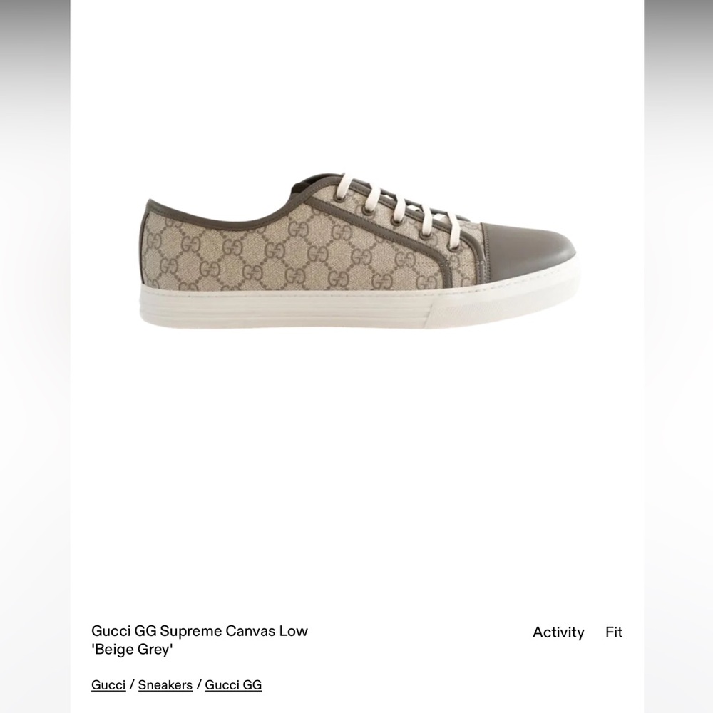 Gucci GG Supreme Canvas Low ‘Beige Gray’ Sneakers